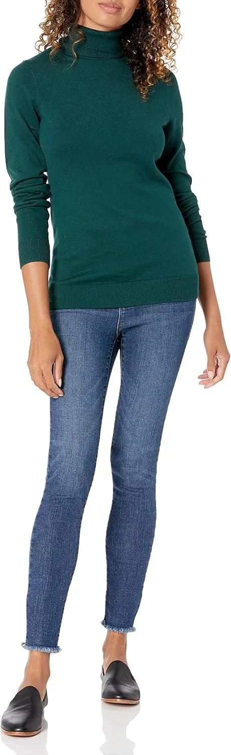 Amazon Essentials Women's Classic-Fit Lightweight Long-Sleeve Turtleneck Sweater (Available in Plus Size)