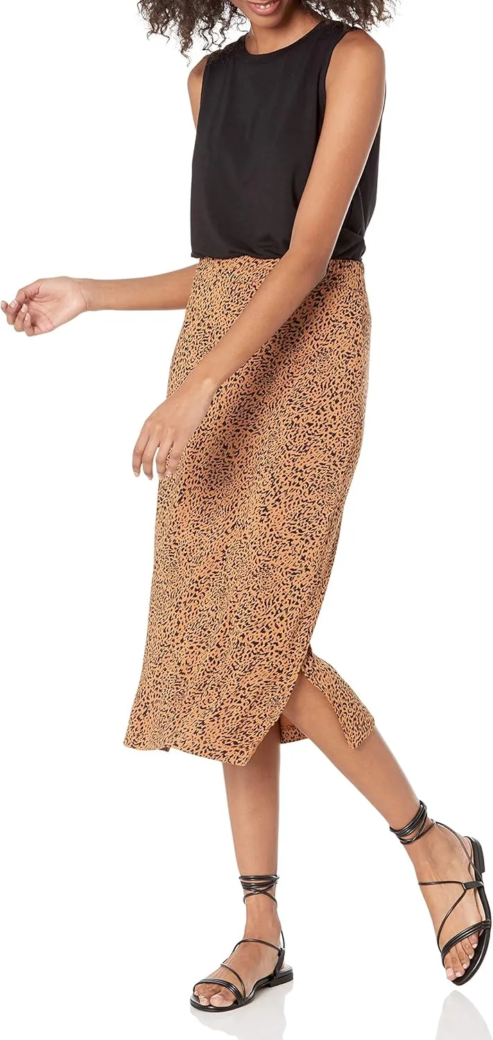 Amazon Essentials Women's Pull-On Knit Midi Skirt (Available in Plus Size)