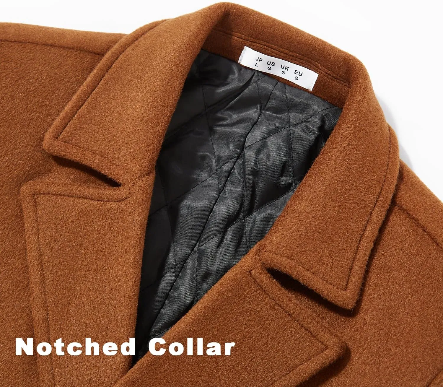 APTRO Men's Luxury Full Length Trench Coat Long Wool Overcoat Winter Windbreaker