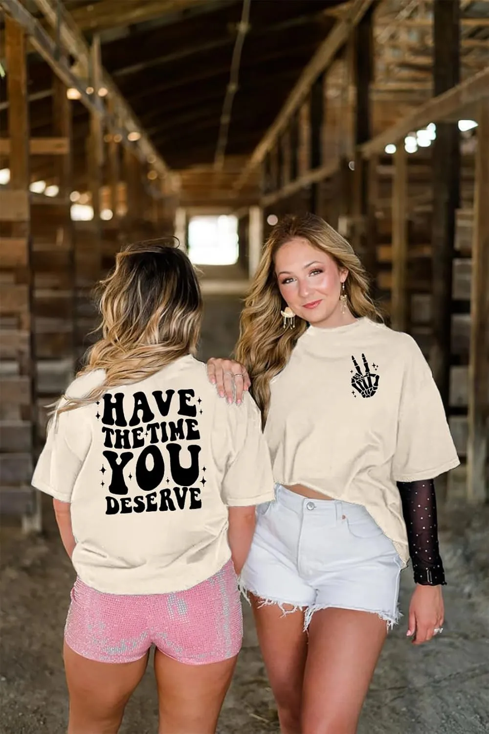 ASTANFY Oversized Tshirts for Women: Deserve Day Shirt Funny Skeleton Shirts Casual Oversized Graphic Tees Tops