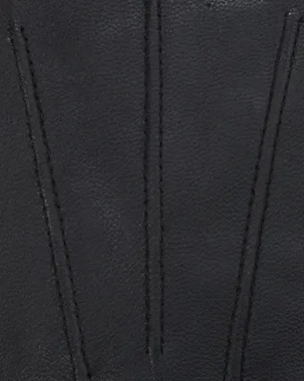 Barbour Men's Burnished Leather Thinsulate Gloves Black
