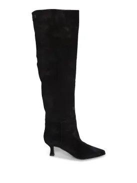 Bea suede black high boots