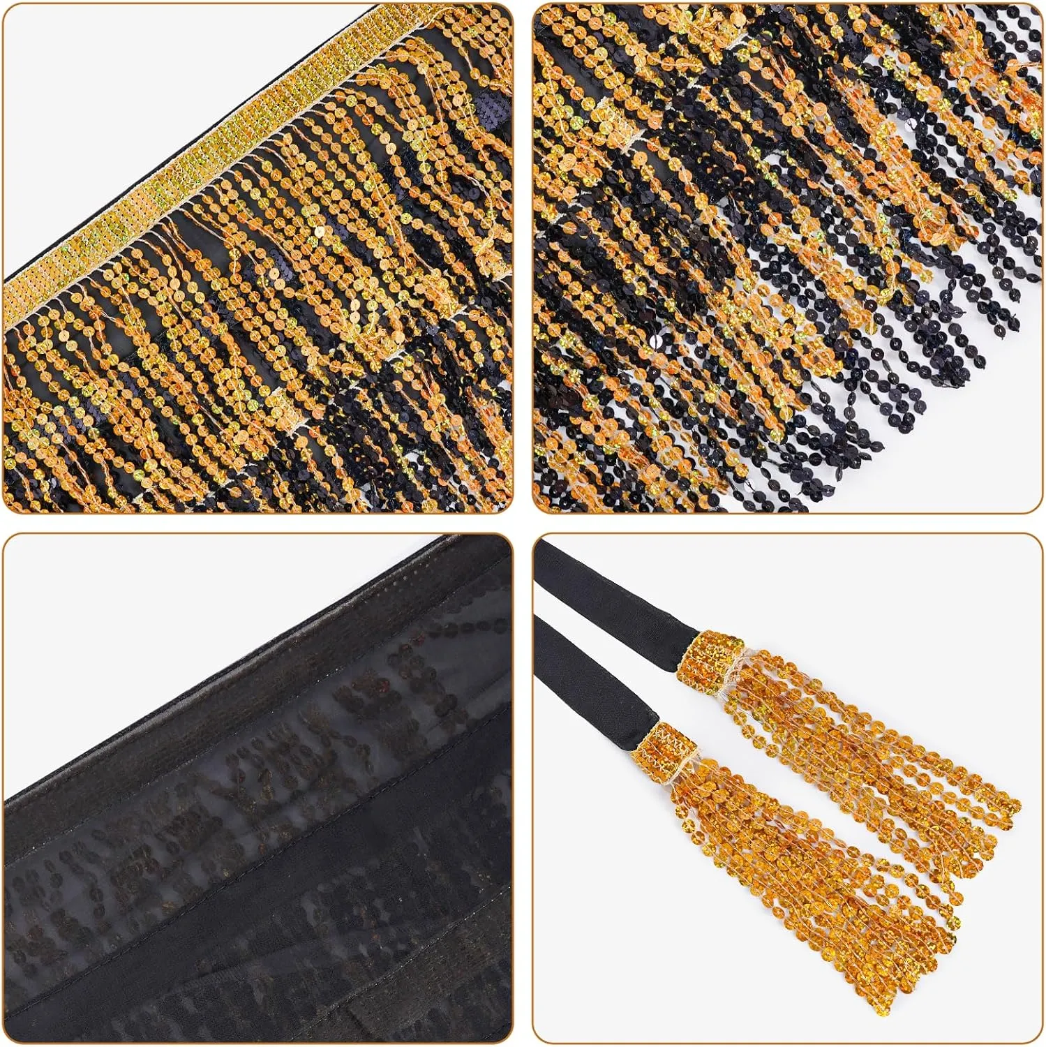 Belly Dance Hip Scarf Sequin Tassel Skirt Wrap Sparkly Rave Costume for Women