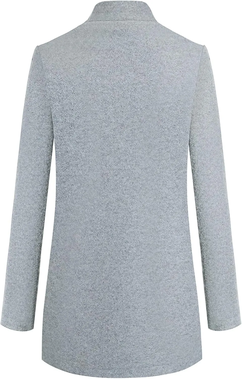 GRASWE Warm Lapel Wool Coat For Women Trench Jacket Long Sleeve Overcoat Outwear Pea Coat