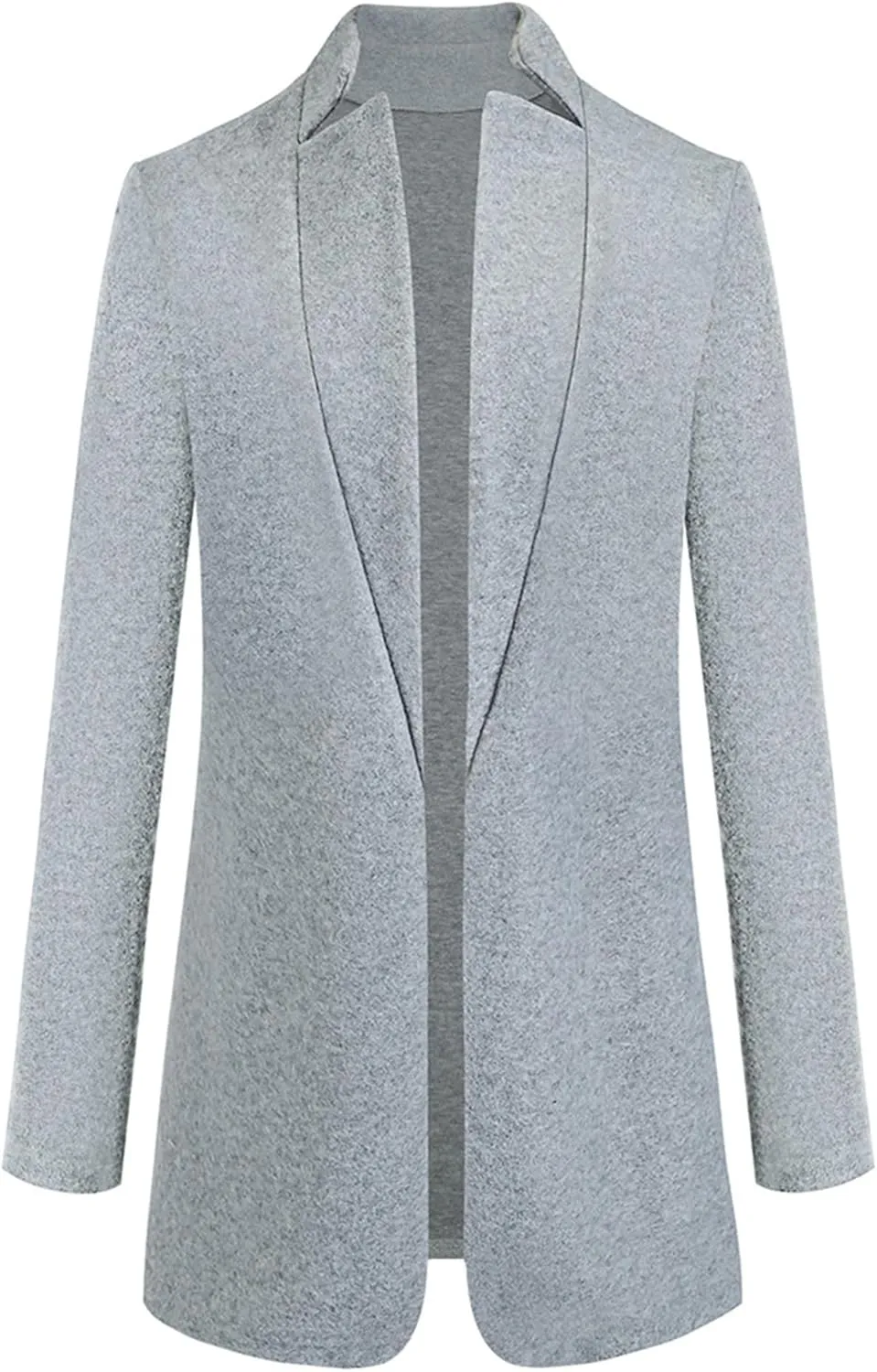 GRASWE Warm Lapel Wool Coat For Women Trench Jacket Long Sleeve Overcoat Outwear Pea Coat