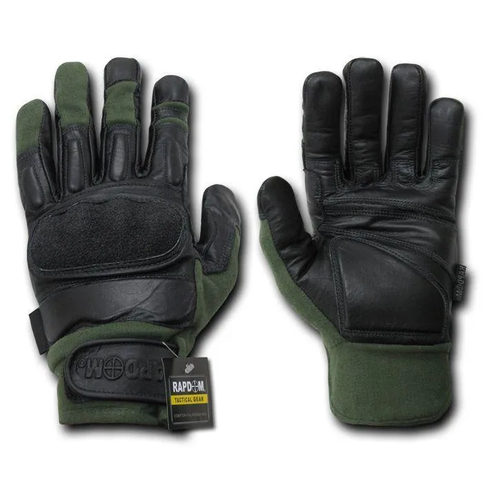 Kevlar / Leather Tactical Hard Knuckle Combat Patrol Gloves