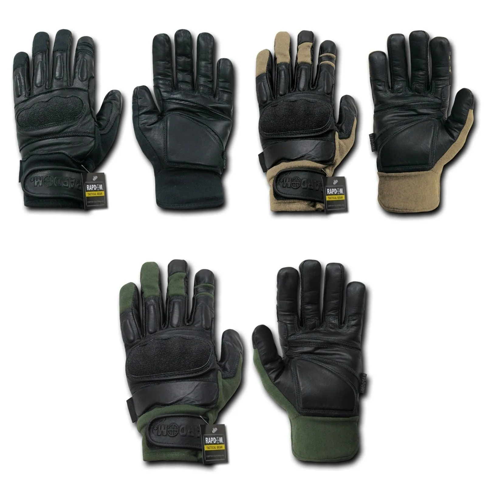 Kevlar / Leather Tactical Hard Knuckle Combat Patrol Gloves