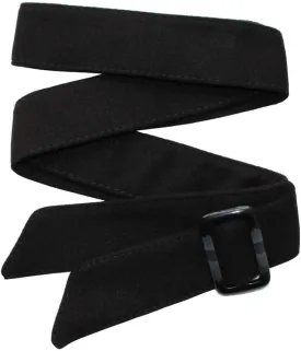 luzen Women's Artificial Wool Overcoat Waist Belt Wide Bowknot Decorated Coat Belt Band Cinch Tie with Buckle for Overcoat Slim Outerwear, Black Medium