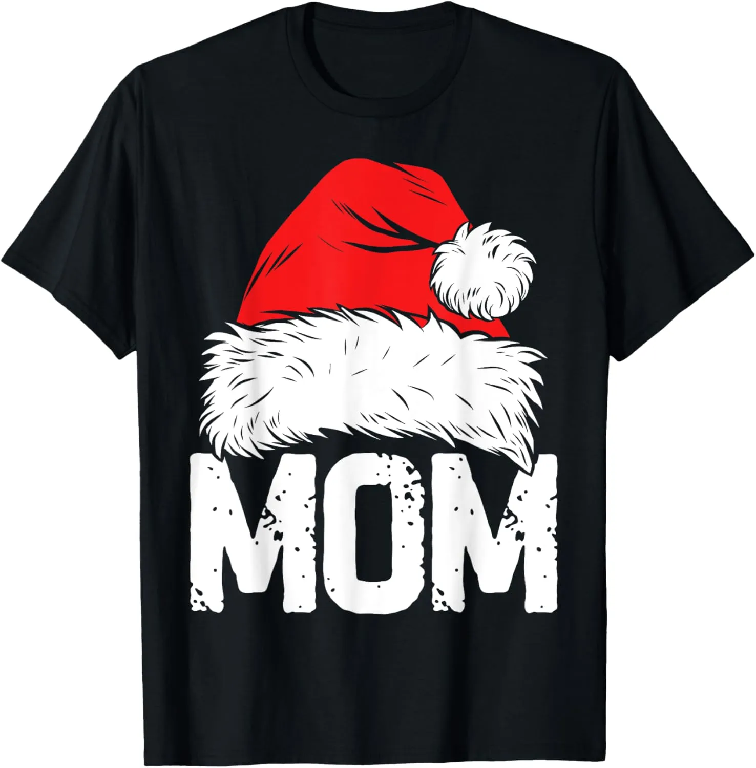 Mom Santa Christmas Family Matching Pajamas Mama Xmas Mother Short Sleeve T-Shirt