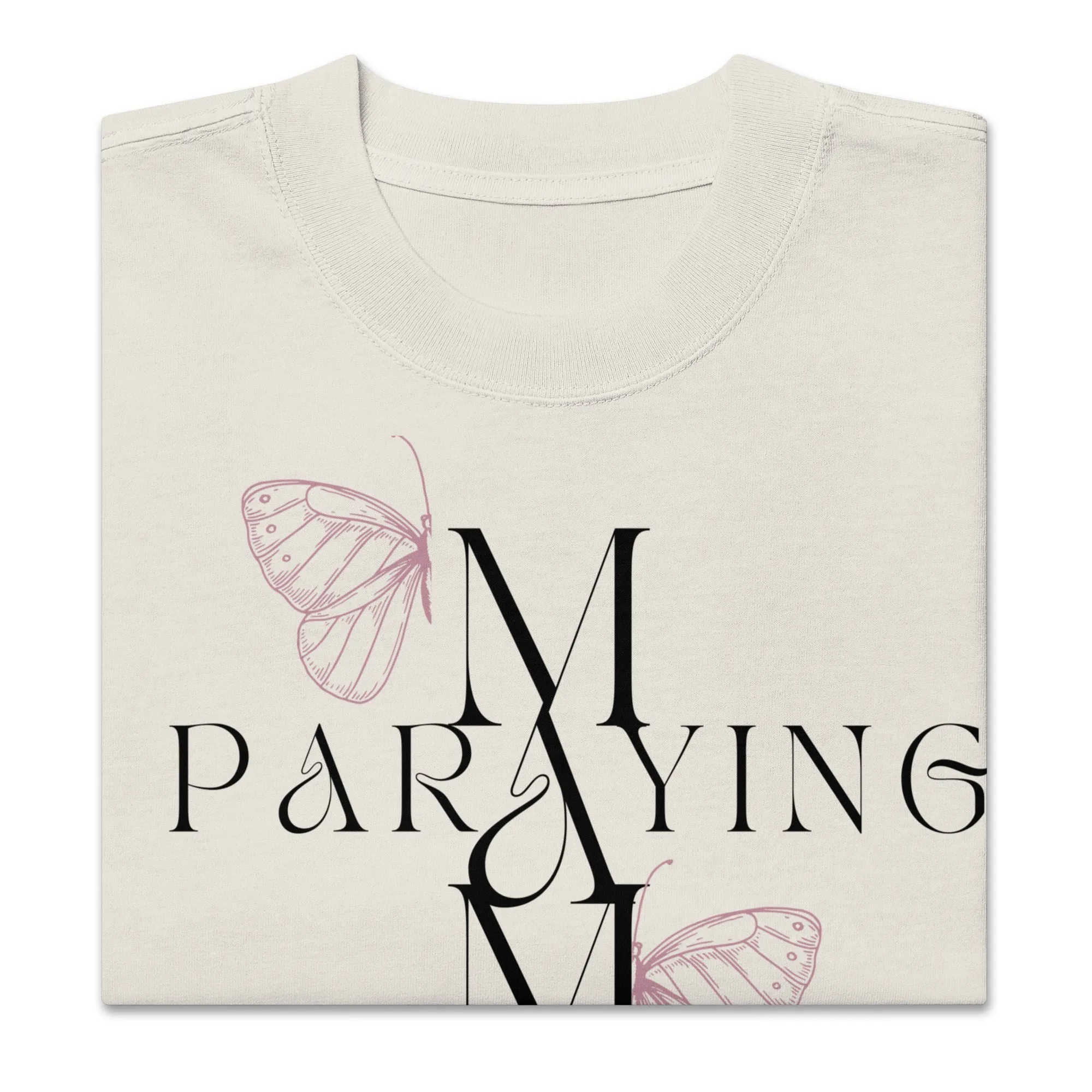 Praying Mama, Oversized faded t-shirt