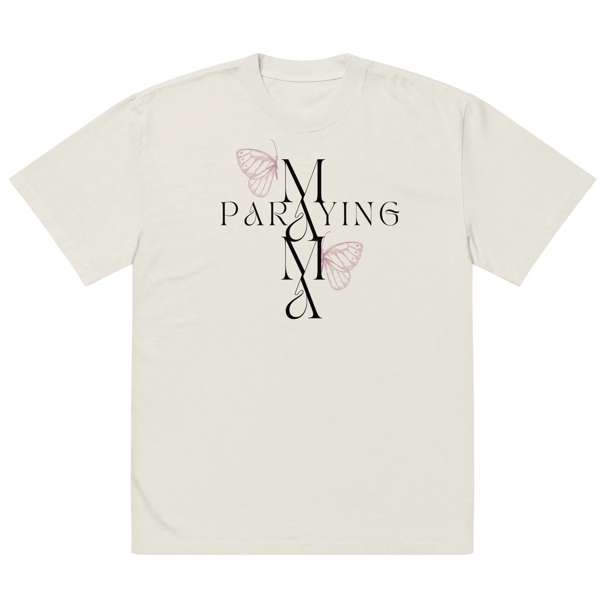 Praying Mama, Oversized faded t-shirt