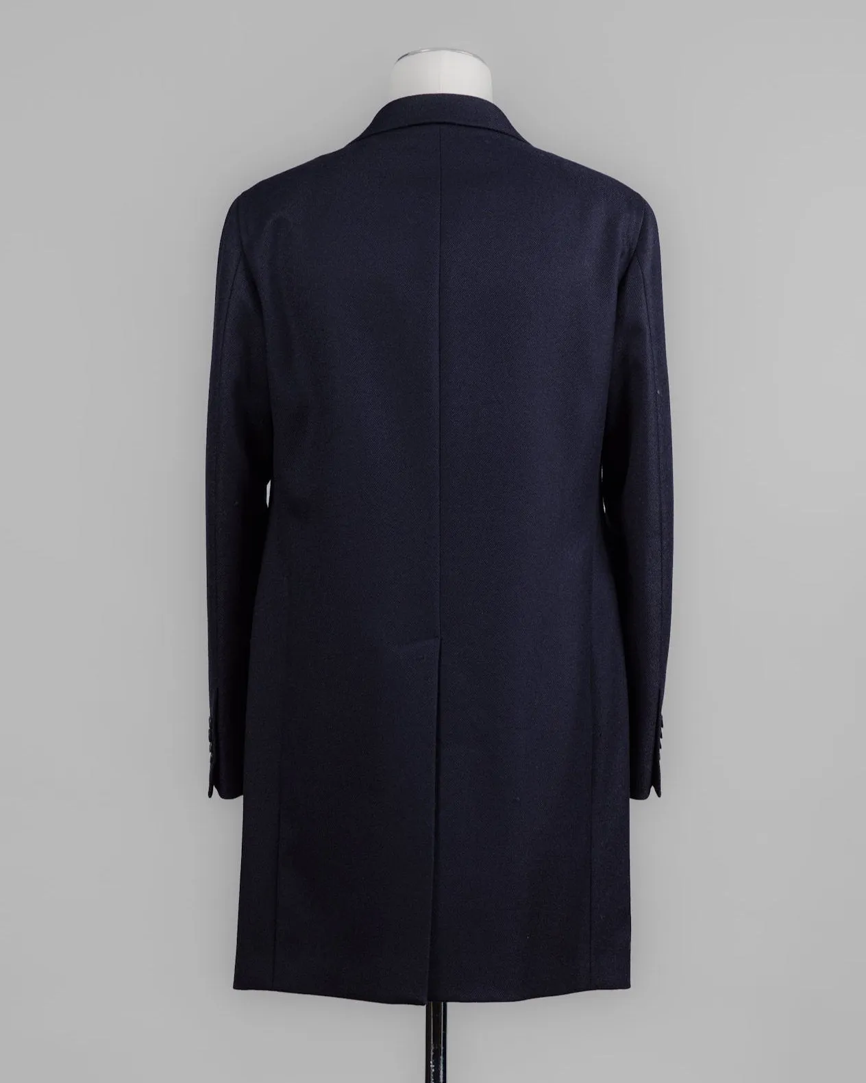 Tagliatore Water Repellent Wool Overcoat / Navy