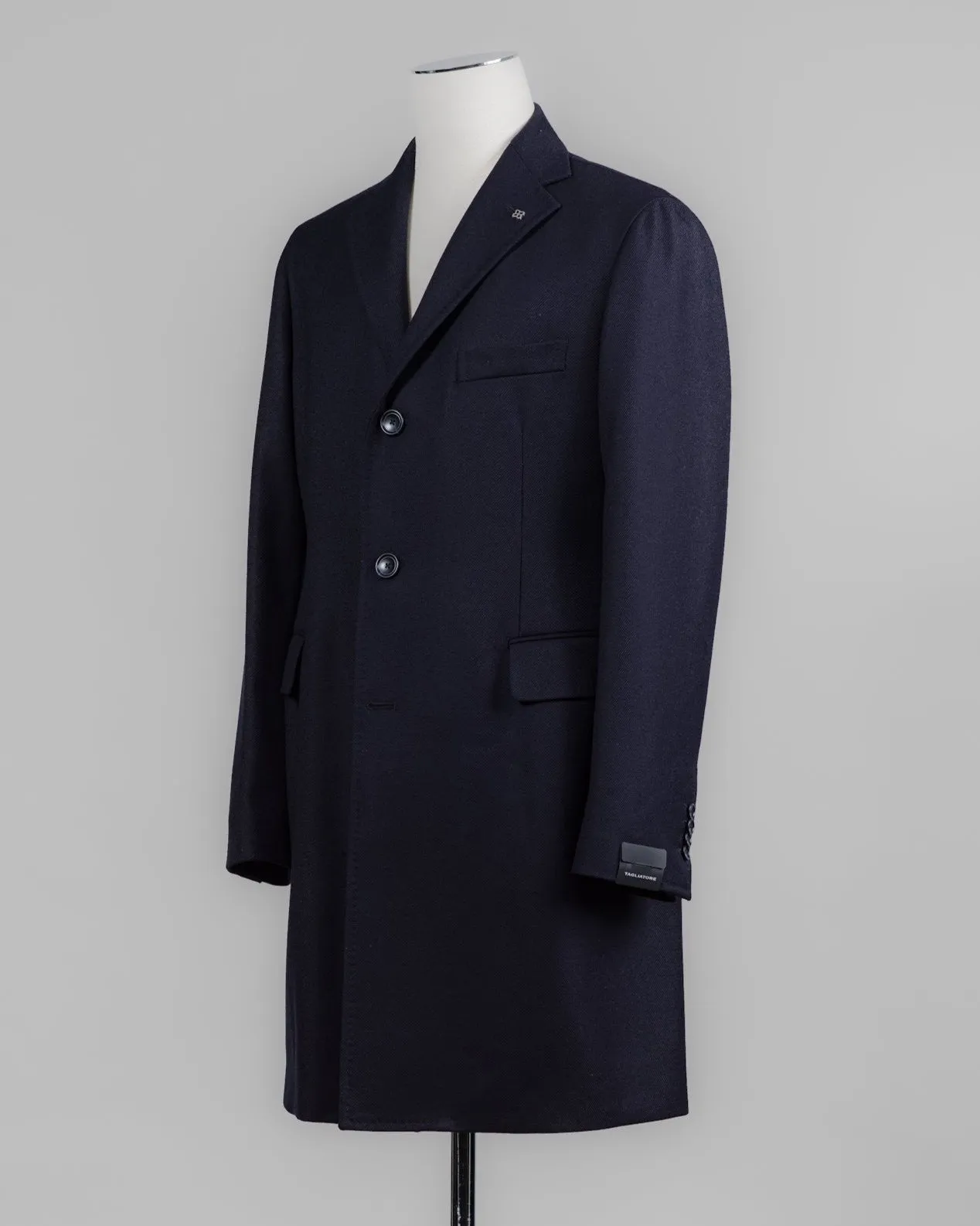 Tagliatore Water Repellent Wool Overcoat / Navy