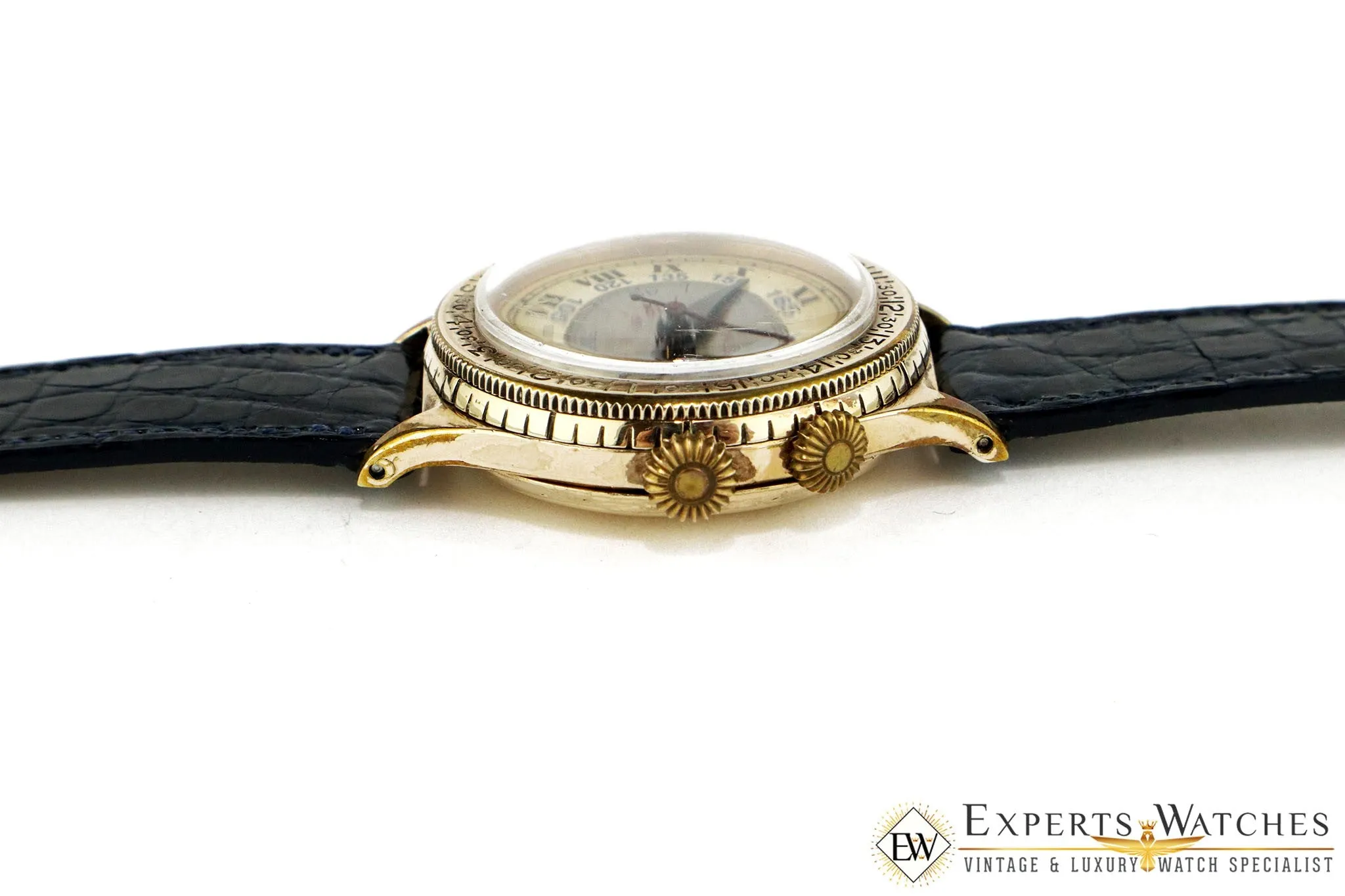 Vintage 1939 Longines Lindbergh Hour Angle 10.68Z WWII Military Pilot Watch CPO