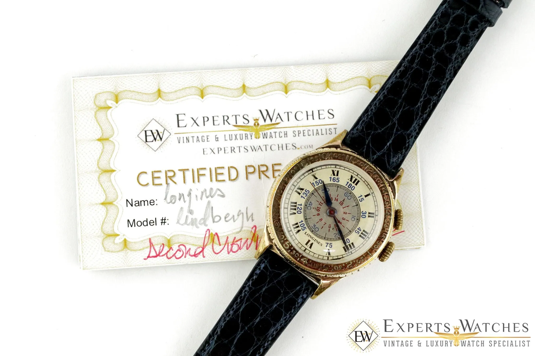 Vintage 1939 Longines Lindbergh Hour Angle 10.68Z WWII Military Pilot Watch CPO
