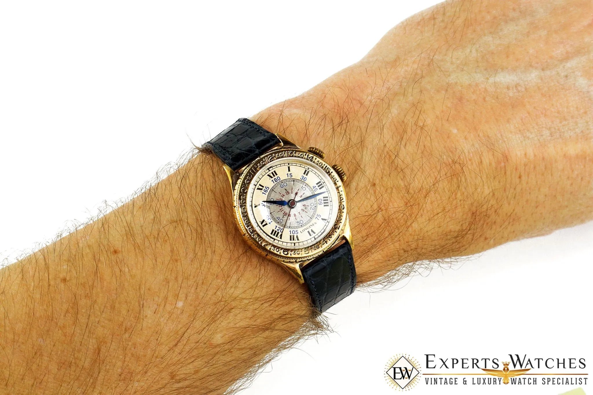 Vintage 1939 Longines Lindbergh Hour Angle 10.68Z WWII Military Pilot Watch CPO