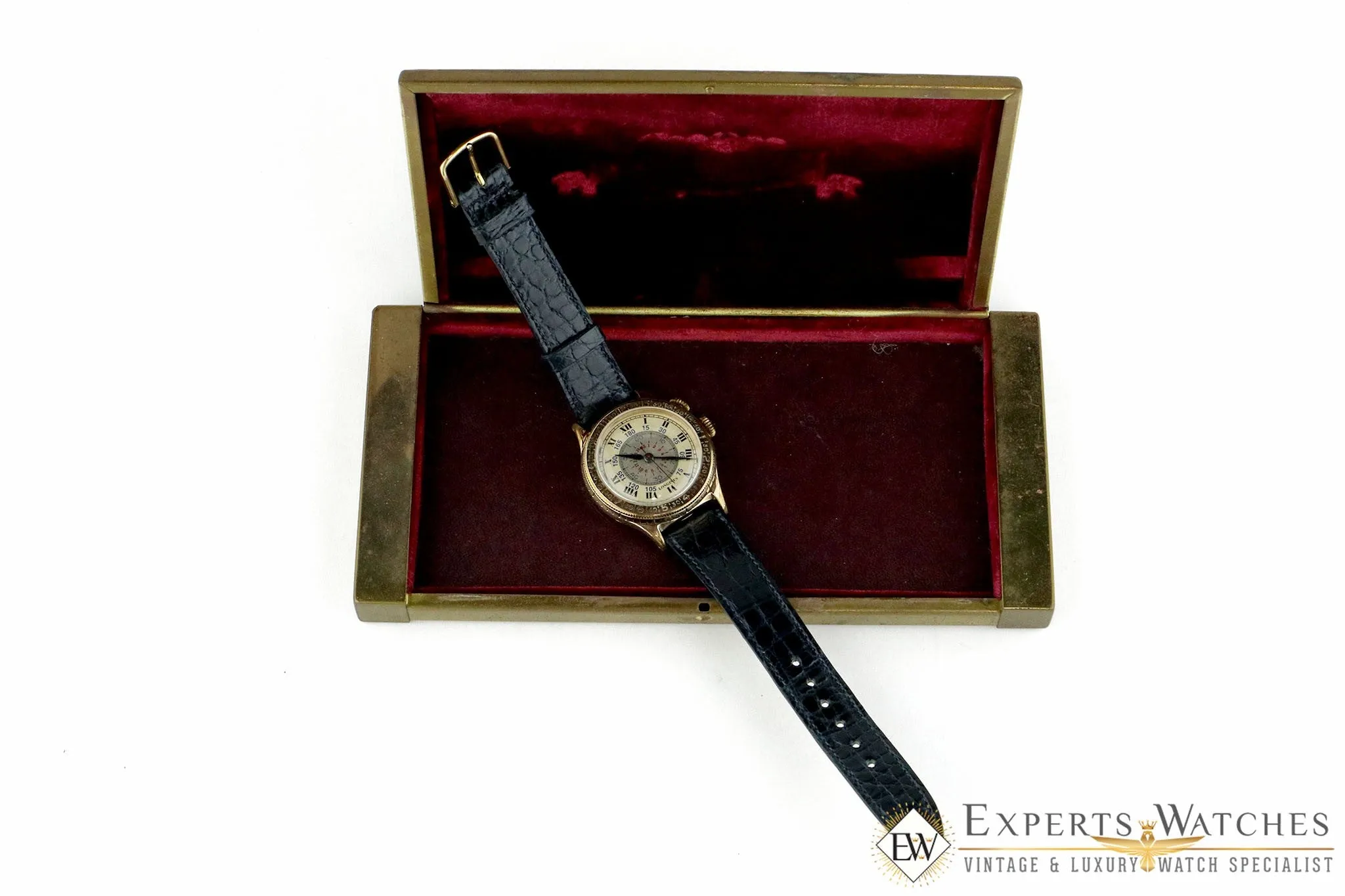 Vintage 1939 Longines Lindbergh Hour Angle 10.68Z WWII Military Pilot Watch CPO