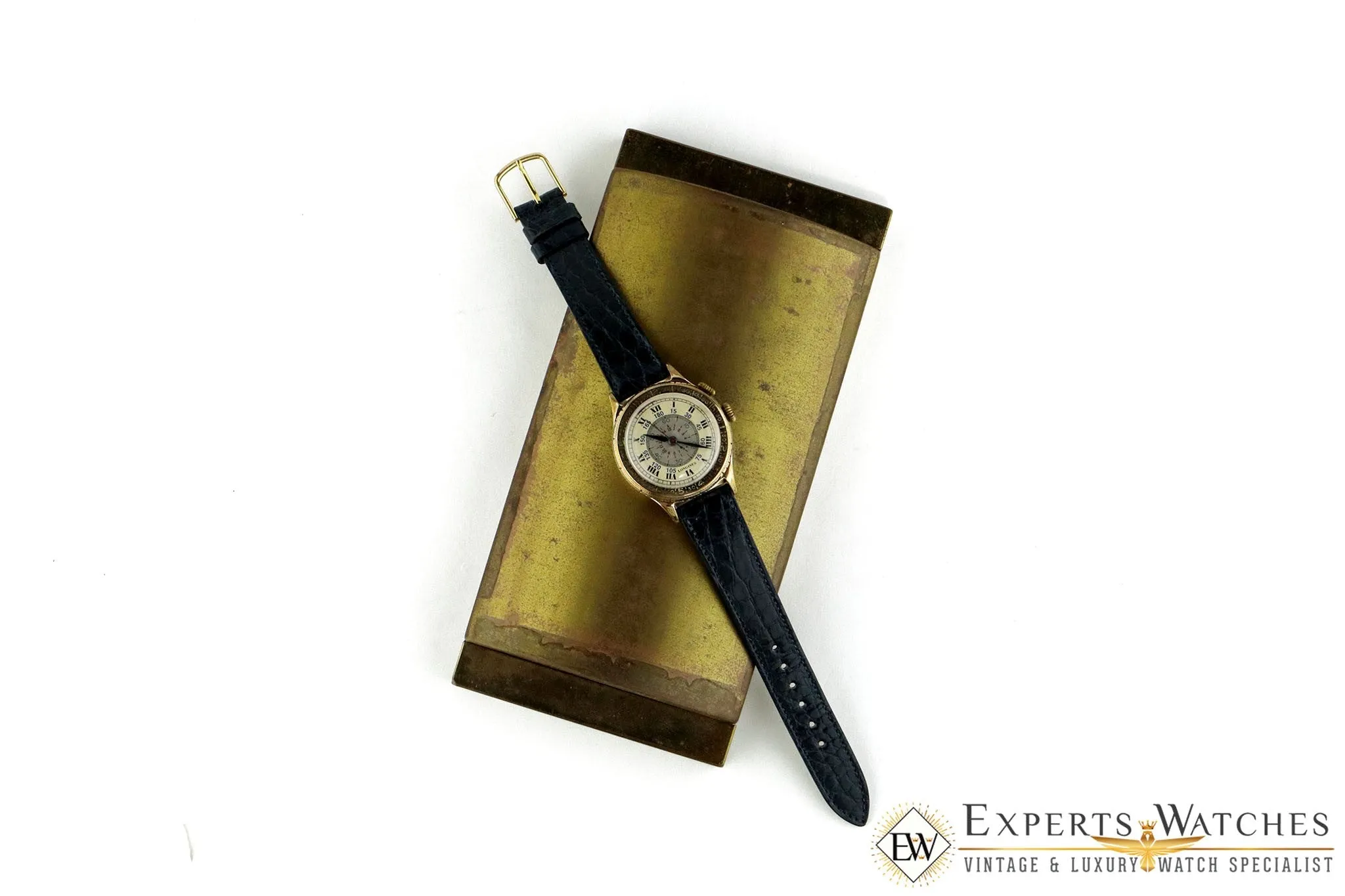 Vintage 1939 Longines Lindbergh Hour Angle 10.68Z WWII Military Pilot Watch CPO