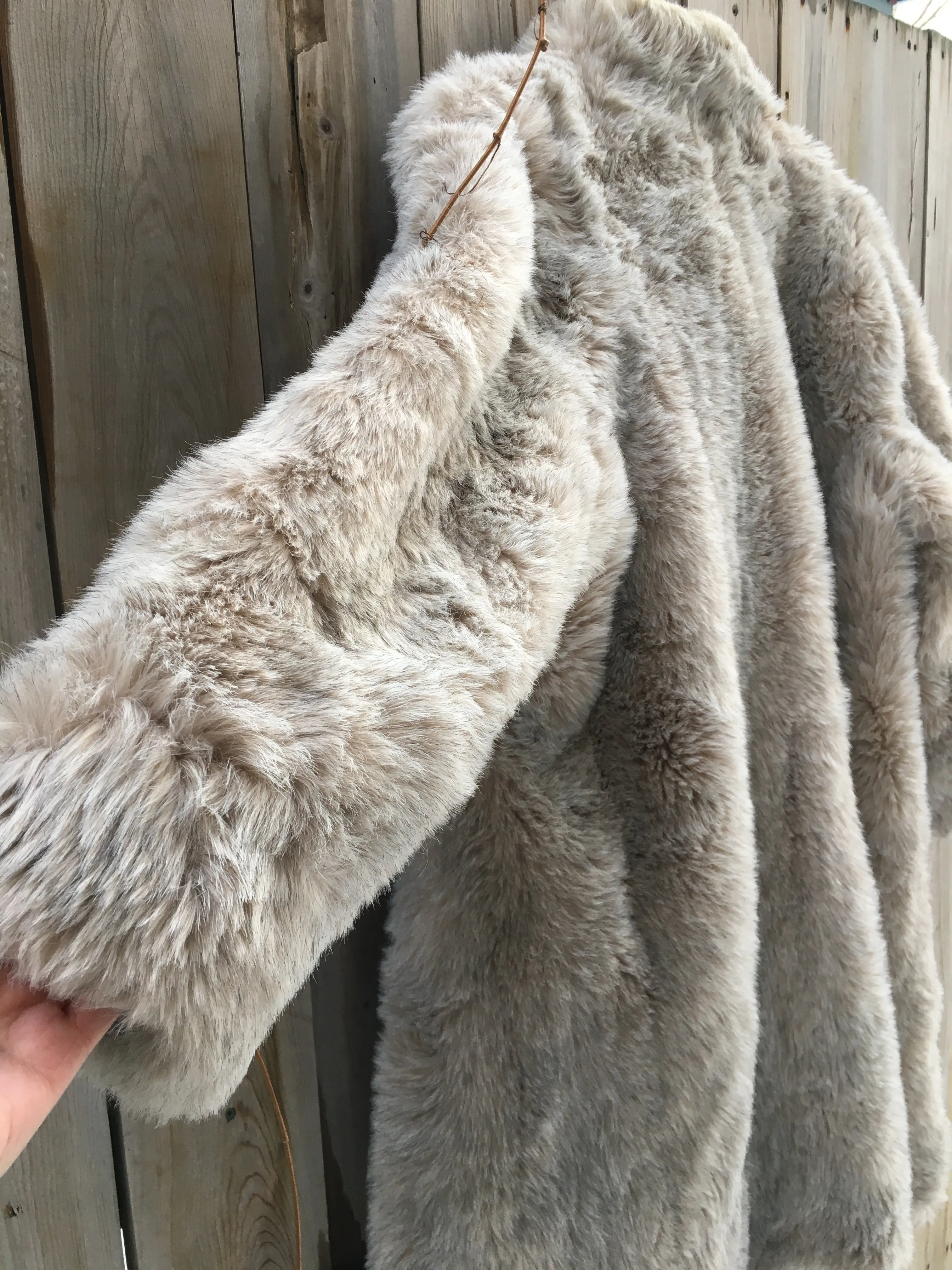 Vintage 80's Reversible Faux Fur Coat