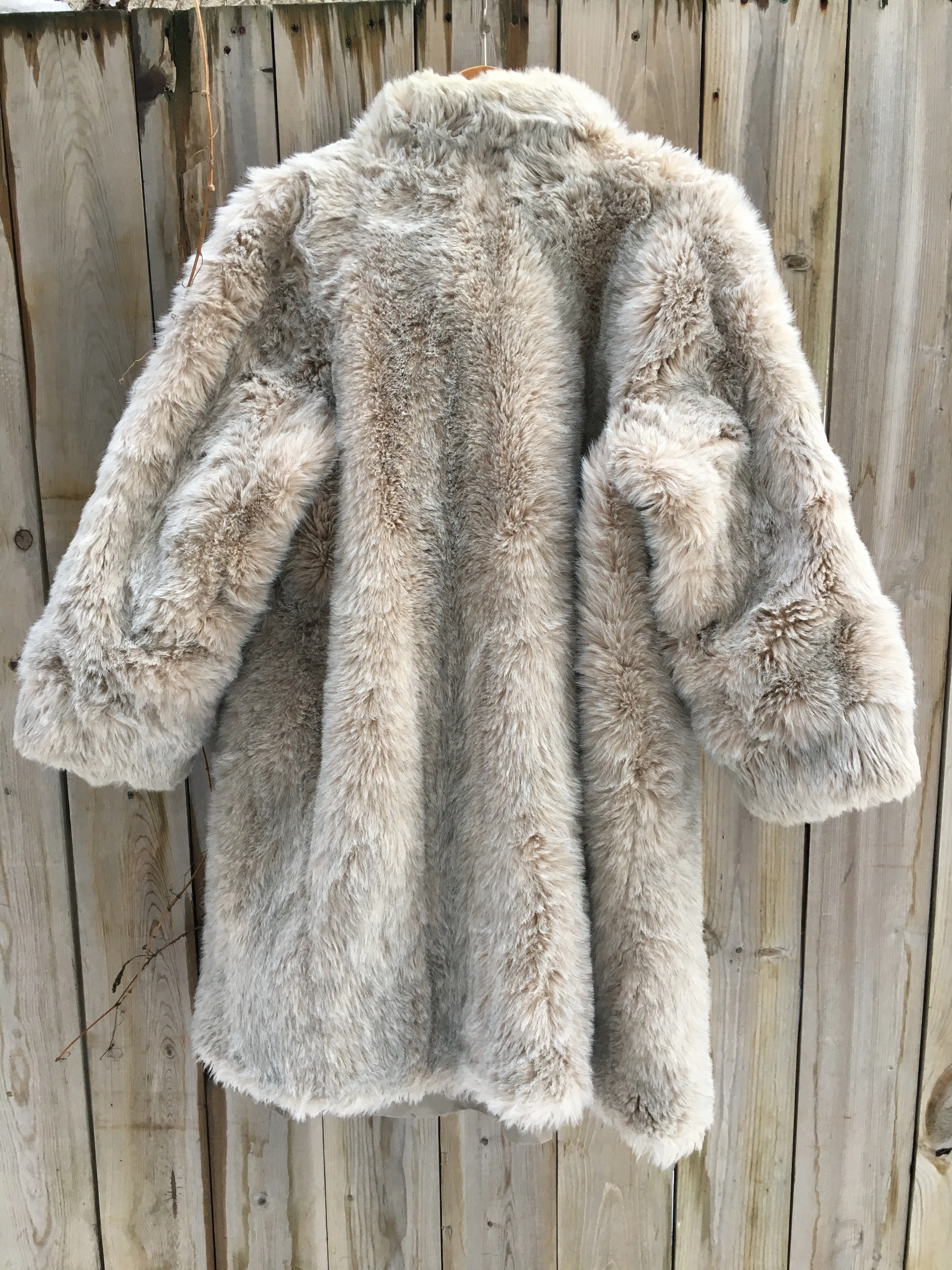 Vintage 80's Reversible Faux Fur Coat