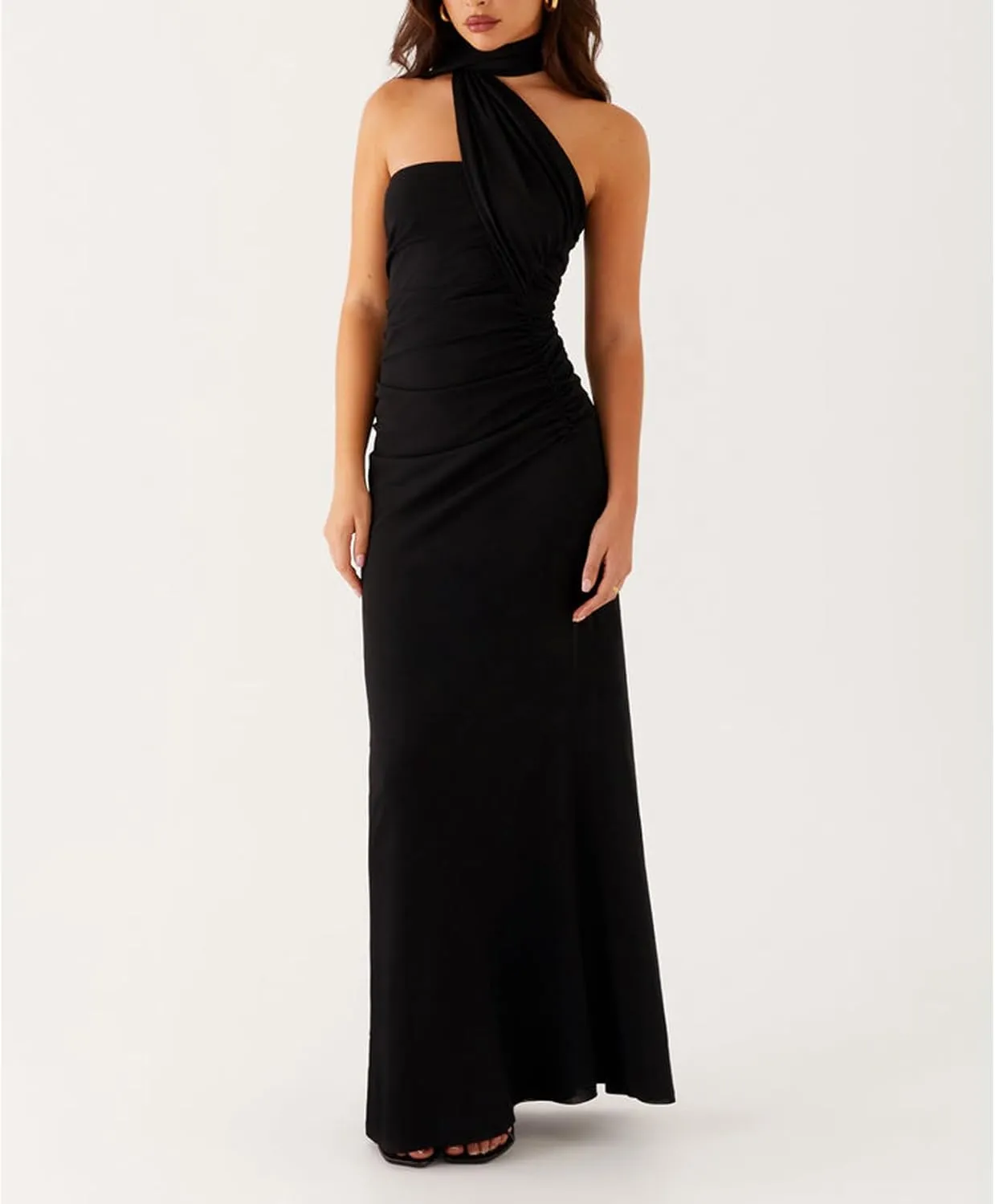 Women Floral Tube Strapless Maxi Bodycon Dress with Scarf Y2k 2025 Summer Backless Mesh Long Club Party Dresses