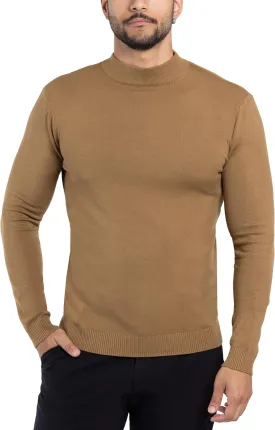 X RAY Mens Mock Neck Sweater, Soft Slim Fit Pullover Top, Basic Mock Neck Sweater for Men