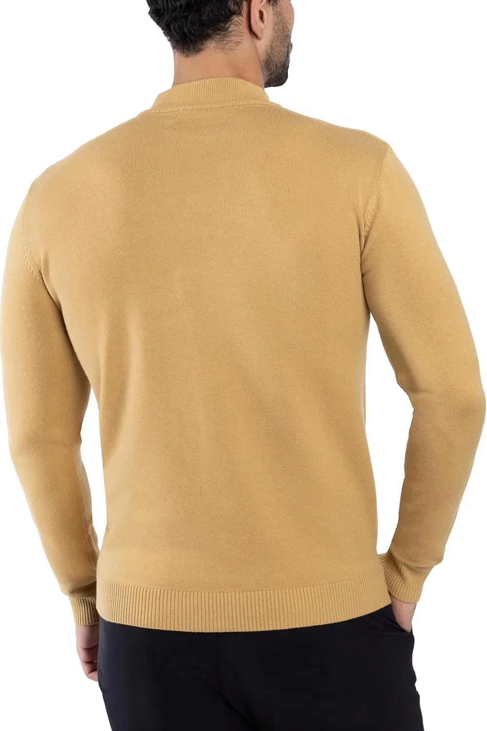 X RAY Mens Mock Neck Sweater, Soft Slim Fit Pullover Top, Basic Mock Neck Sweater for Men