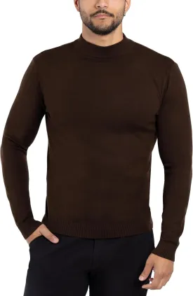 X RAY Mens Mock Neck Sweater, Soft Slim Fit Pullover Top, Basic Mock Neck Sweater for Men