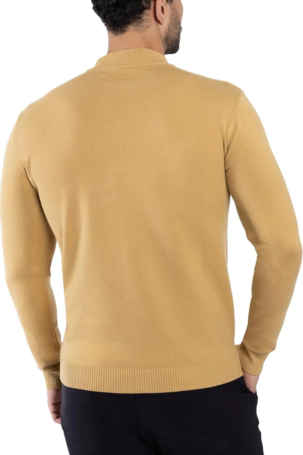 X RAY Mens Mock Neck Sweater, Soft Slim Fit Pullover Top, Basic Mock Neck Sweater for Men