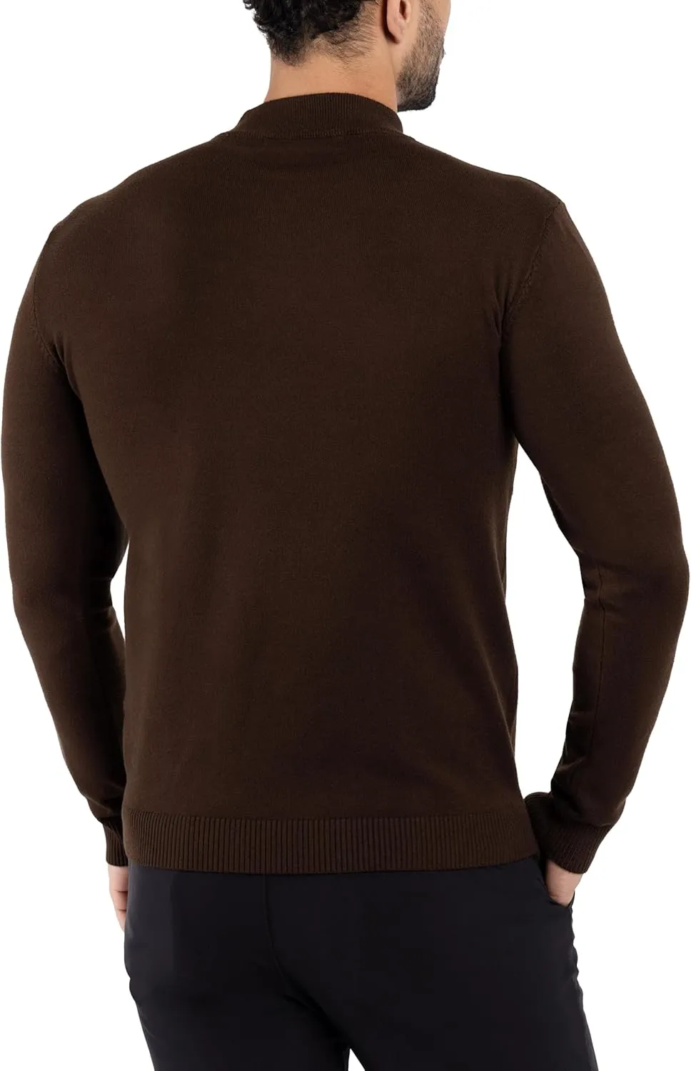 X RAY Mens Mock Neck Sweater, Soft Slim Fit Pullover Top, Basic Mock Neck Sweater for Men