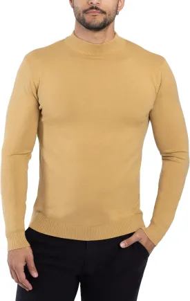 X RAY Mens Mock Neck Sweater, Soft Slim Fit Pullover Top, Basic Mock Neck Sweater for Men